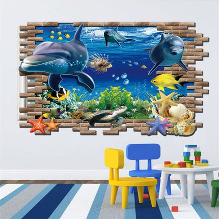 3D Underwater World Creative Fashion Wall Stickers, Size: 60cm x 90cm-garmade.com