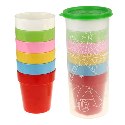 Non-Fragile Melamine Outdoor Cup Set Travel Mug with 6 Colors Available Camping Cup(Green)-garmade.com