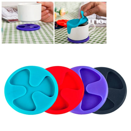 Anti-slip Silicone Red Wine & Tea & Coffee Cup Mat / Cup Lid, Random Color Delivery-garmade.com