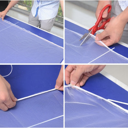 DIY Polyester Fly Screen/ Window Screen Hook and Loop Fastener Mosquito Net(White)-garmade.com