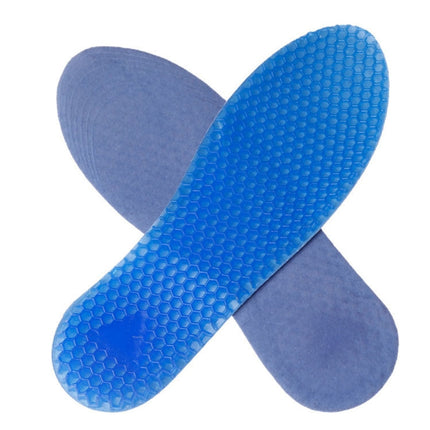 1 Pair Honeycomb Damping Flannel Soft Sport Shoes Insoles, Full Pads, Size: S / 35-40yards(Blue)-garmade.com