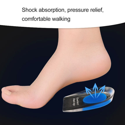 Women Silicone Gel Comfort Heel Cups Pads Half Pads, Size: S(Blue)-garmade.com