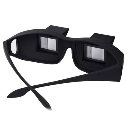 Creative High Definition Horizontal Crystal + Plastic Lie Down Glasses(Black)-garmade.com