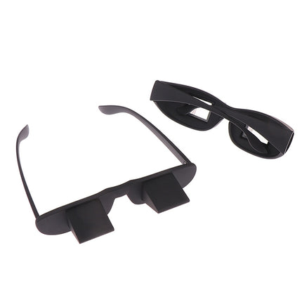 Creative High Definition Horizontal Crystal + Plastic Lie Down Glasses(Black)-garmade.com