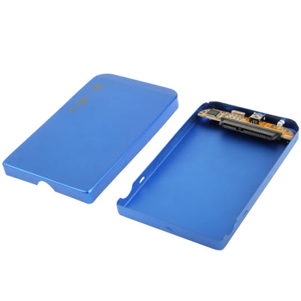 2.5 inch SATA HDD External Case, Size: 126mm x 75mm x 13mm (Blue)-garmade.com