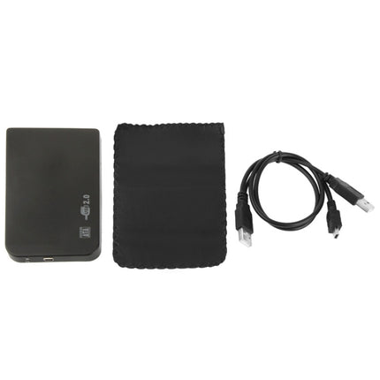 2.5 inch SATA HDD External Case, Size: 126mm x 75mm x 13mm (Black)-garmade.com