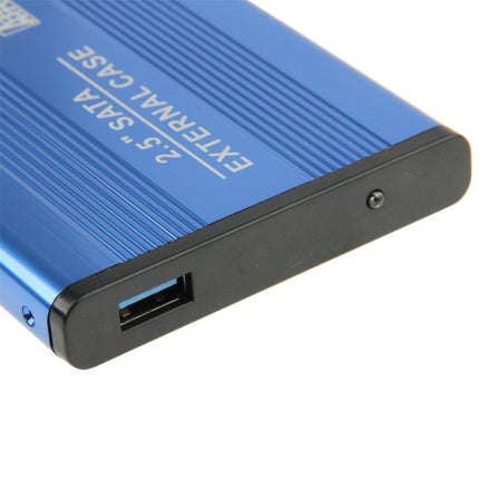High Speed 2.5 inch HDD SATA External Case, Support USB 3.0(Blue)-garmade.com