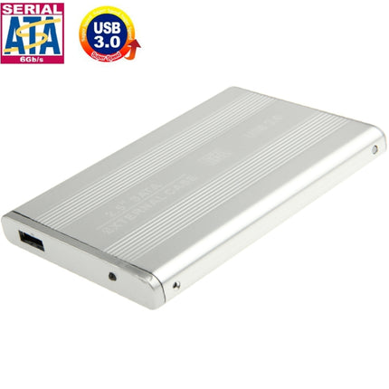 High Speed 2.5 inch HDD SATA External Case, Support USB 3.0(Silver)-garmade.com