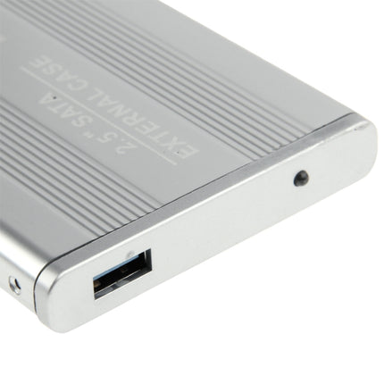 High Speed 2.5 inch HDD SATA External Case, Support USB 3.0(Silver)-garmade.com