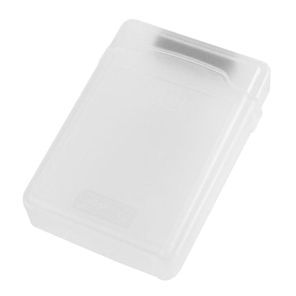 3.5 inch Hard Drive Disk HDD SATA IDE Plastic Storage Box Enclosure Case(White)-garmade.com