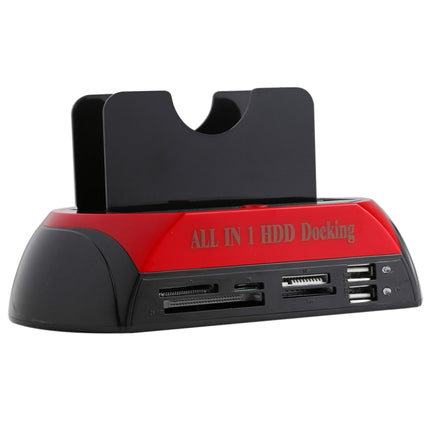 All in 1 Dual 2.5 inch/3.5 inch SATA/IDE HDD Dock Station with Card Reader & Hub-garmade.com