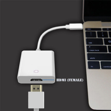 15cm USB-C / Type-C 3.1 Male to HDMI Female Adapter Cable, For Macbook 12 inch / Chromebook Pixel 2015-garmade.com