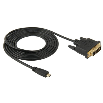1.8m Micro HDMI (Type-D) Male to DVI 24+1 Pin Male Adapater Cable-garmade.com