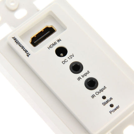 HDMI Single Cat5e / 6 50 Meters Wall Plate Extender (EU Plug)(White)-garmade.com