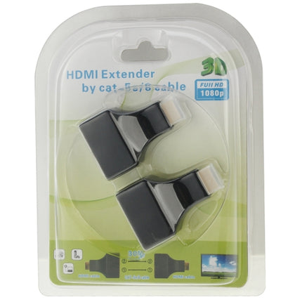 30m HDMI to Dual Port RJ45 Network Cable Extender Over by Cat 5e/6 3D HDTV Up-garmade.com
