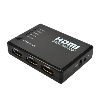 5 Ports 1080P HDMI Switch with Remote Controller, Support HDTV(Black)-garmade.com