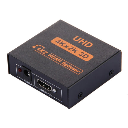 FY1409E Mini V1.3 UHD 4K x 2K 3D 1 x 2 HDMI Splitter(Black)-garmade.com