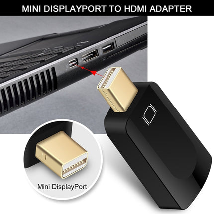 Mini DisplayPort Male to HDMI Female Adapter, Size: 4cm x 1.8cm x 0.7cm(Black)-garmade.com
