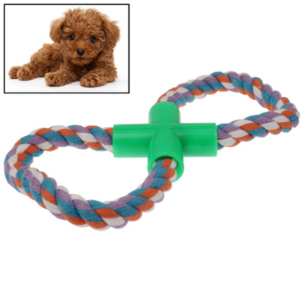 8 Shape Cotton Knot Rope Pet Puppy Chew Tug Toy, Random Color Delivery-garmade.com