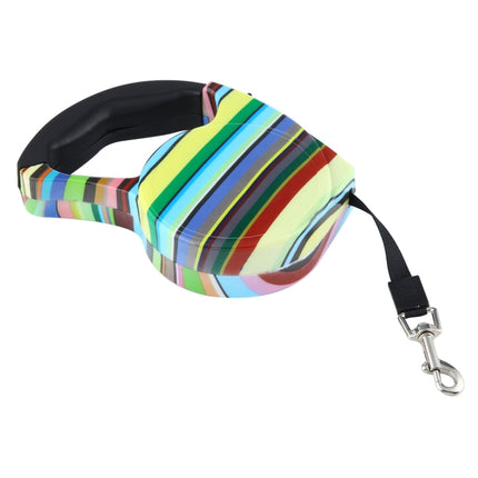 5m Color Strip Style Easy Operation Retractable Flexible Dog Leash-garmade.com