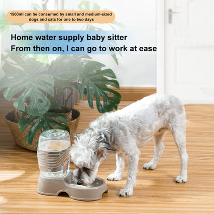 Utility Automatic Drinking Water Dispenser Detachable Bottle with Dish Feeder for Cats and Dogs， Random Color Delivery-garmade.com