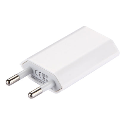5V / 1A Single USB Port Charger Travel Charger, EU Plug(White)-garmade.com