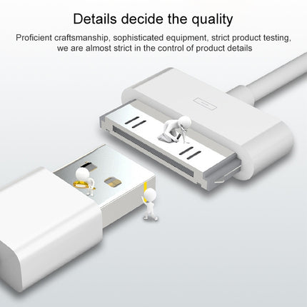 2m 30 Pin Data Sync Cable For iPhone 4 & 4S, iPhone 3GS / 3G, iPad 3 / iPad 2 / iPad(White)-garmade.com