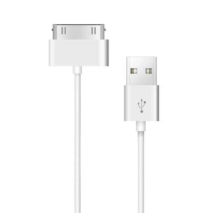 1m USB Double Sided Sync Data / Charging Cable For iPhone 4 & 4S / iPhone 3GS / 3G / iPad 3 / iPad 2 / iPad / iPod Touch(White)-garmade.com