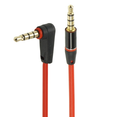 1.2m Aux Audio Cable 3.5mm Elbow to Straight Male, Compatible with Phones, Tablets, Headphones, MP3 Player, Car/Home Stereo & More(Red)-garmade.com