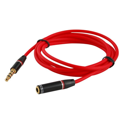 1.2m Aux Audio Cable 3.5mm Male to Female, Compatible with Phones, Tablets, Headphones, MP3 Player, Car/Home Stereo & More(Red)-garmade.com
