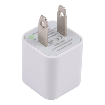 A2165 5V 1A Single USB Interface Mini Travel Charger, US Plug(White)-garmade.com