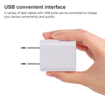 A2165 5V 1A Single USB Interface Mini Travel Charger, US Plug(White)-garmade.com