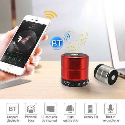 S28 Metal Mobile Bluetooth Stereo Portable Speaker with Hands-free Call Function(Black)-garmade.com