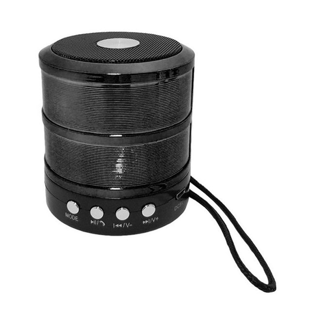 S28 Metal Mobile Bluetooth Stereo Portable Speaker with Hands-free Call Function(Black)-garmade.com
