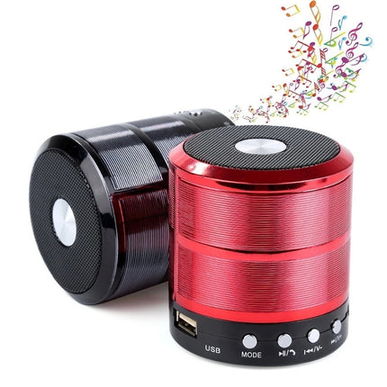 S28 Metal Mobile Bluetooth Stereo Portable Speaker with Hands-free Call Function(Red)-garmade.com