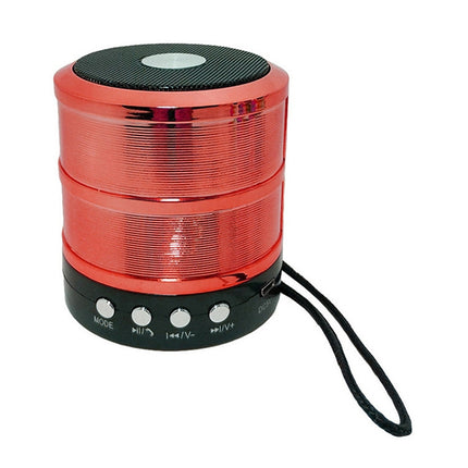 S28 Metal Mobile Bluetooth Stereo Portable Speaker with Hands-free Call Function(Red)-garmade.com