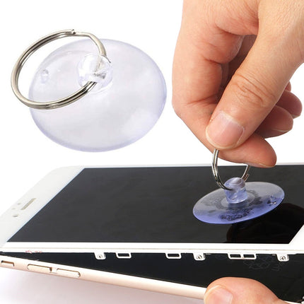 Suction Cup with Metal Key Ring for Cell Phone LCD Screen Removal Opening Repair Tools-garmade.com