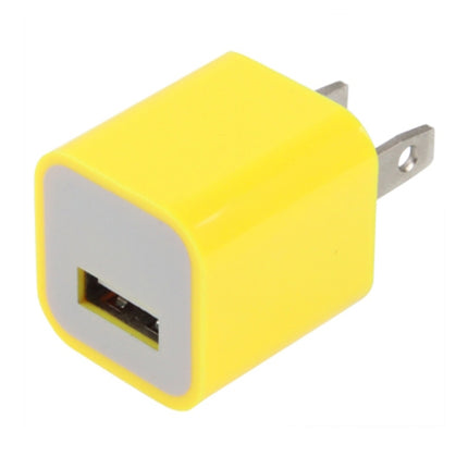 US Plug USB Charger(Yellow)-garmade.com