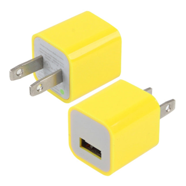 US Plug USB Charger(Yellow)-garmade.com