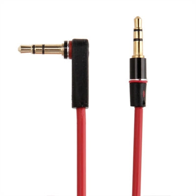 1.2m Aux Audio Cable 3.5mm Elbow Male to Straight Male, Compatible with Phones, Tablets, Headphones, MP3 Player, Car/Home Stereo & More(Red)-garmade.com