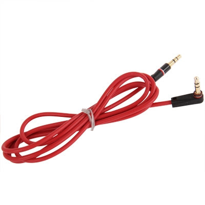 1.2m Aux Audio Cable 3.5mm Elbow Male to Straight Male, Compatible with Phones, Tablets, Headphones, MP3 Player, Car/Home Stereo & More(Red)-garmade.com