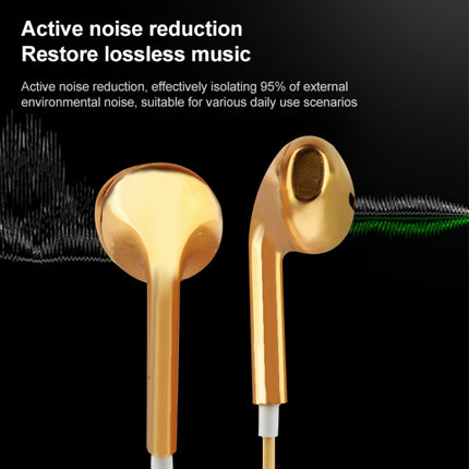 3.5mm Stereo Electroplating Wire Control Earphone for Android Phones / PC / MP3 Player / Laptops(Silver)-garmade.com