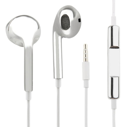 3.5mm Stereo Electroplating Wire Control Earphone for Android Phones / PC / MP3 Player / Laptops(Silver)-garmade.com
