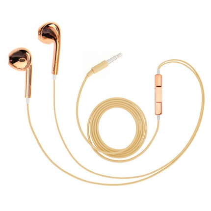 3.5mm Stereo Electroplating Wire Control Earphone for Android Phones / PC / MP3 Player / Laptops(Orange)-garmade.com