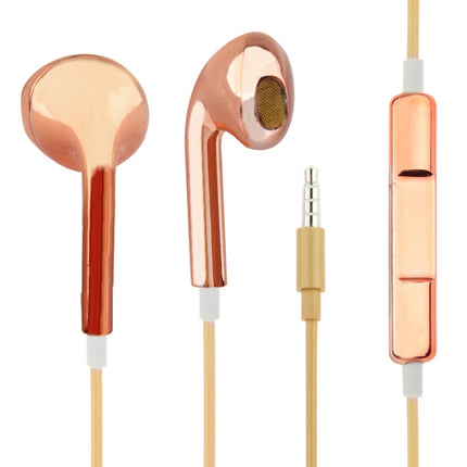 3.5mm Stereo Electroplating Wire Control Earphone for Android Phones / PC / MP3 Player / Laptops(Orange)-garmade.com