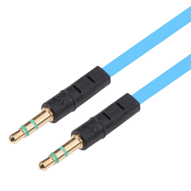 1m Noodle Style Aux Audio Cable 3.5mm Male to Male, Compatible with Phones, Tablets, Headphones, MP3 Player, Car/Home Stereo & More(Blue)-garmade.com