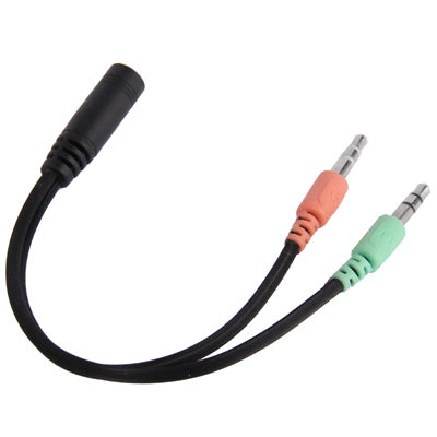 17cm 3.5mm Jack Microphone + Earphone Cable, Compatible with Phones, Tablets, Headphones, MP3 Player, Car/Home Stereo & More-garmade.com