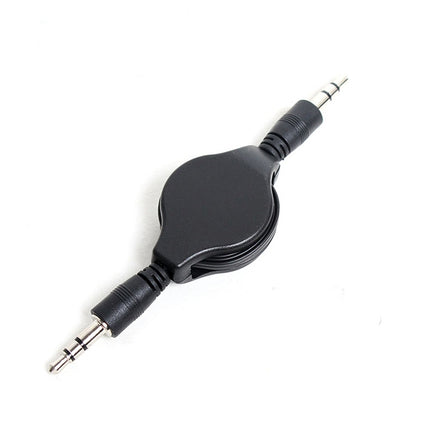 3.5mm Retractable Aux Audio Cable, Compatible with Phones, Tablets, Headphones, MP3 Player, Car/Home Stereo & More, Length: 11cm to 80cm(White)-garmade.com