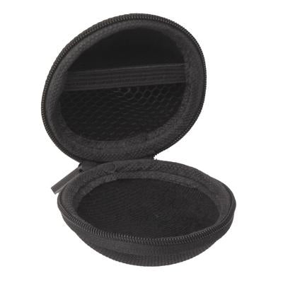 Grid Style Carrying Bag Box for Headphone / Earphone(Black)-garmade.com