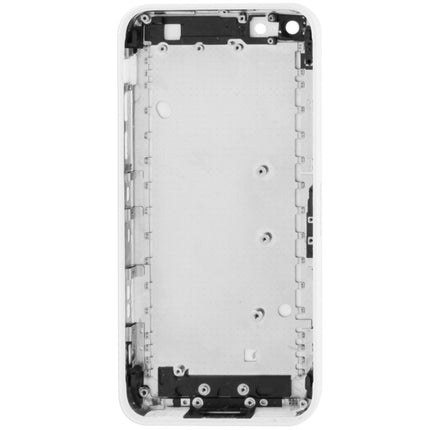 Full Housing Chassis / Back Cover with Mounting Plate & Mute Button + Power Button + Volume Button + Nano SIM Card Tray for iPhone 5C(White)-garmade.com